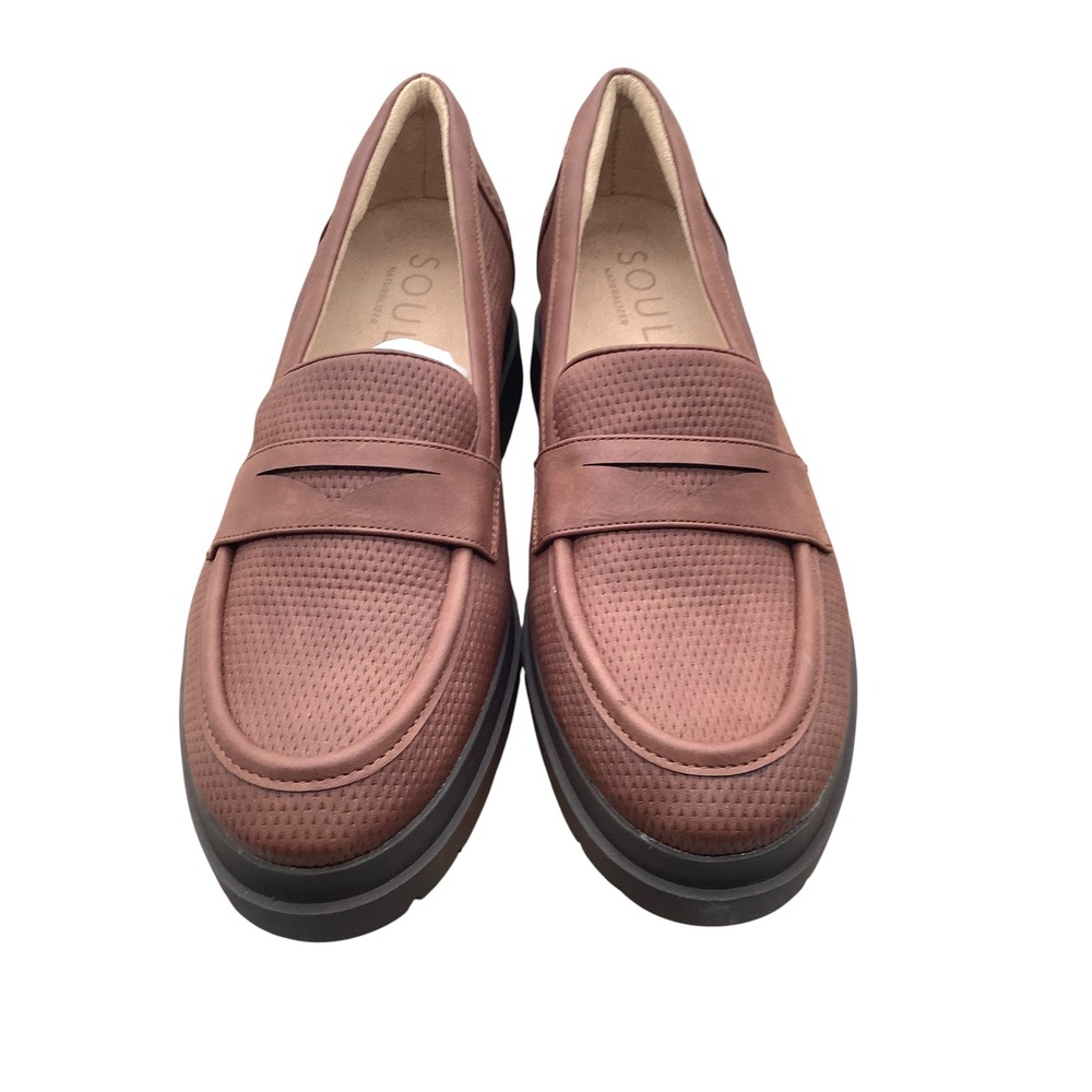 Soul Naturalizer Ophelia Mauve Brown Lug Sole Penny Loafers Womens 9.5W Comfort